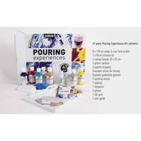 Kit Pouring Expériences 47 Pièces Peinture Acrylique Pré-mélangée Prête à l'Emploi - PÉBÉO