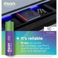 Boîte de 8 piles rechargeables AAA Pro NiMH prêtes à l'emploi, 800 mAh - ITSON