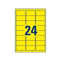 Boîte de 2400 étiquettes copieur 70X35 jaune fluo DP24J-100 - AVERY ZWECKFORM