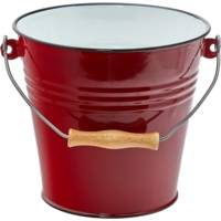 Seau rouge en acier émaillé vitrifié 5,5 l 22cm - IBILI