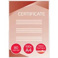 Lot de 100 pochettes de plastification A4 brillant 2x80 microns - GBC