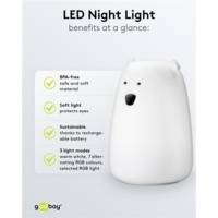 Veilleuse LED "Ours Polaire" lumière blanc chaud et 7 changements de couleur - GOOBAY