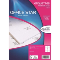 Boîte de 800 étiquettes multi-usage blanches 99,1 x 67,7 mm - OFFICE STAR