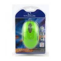 Souris Optique Filaire RAPTOR 3D USB 1000Dpi Spécial Notebook Vert - TITANUM