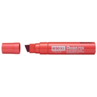 Marqueur permanent N50XL, pointe biseautée, rouge - Pentel