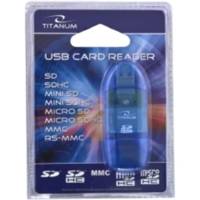 Lecteur de cartes SD, SDHC, MiniSD, MiniSDHC, MicroSD, Micro HDSC, MMC, RS-MMC - USB 2.0 - TITANUM