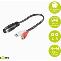 Câble Adaptateur DIN 5 pin / 2xRCA 0.2 m - GOOBAY