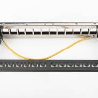 Panneau de brassage 10" pour modules Keystone 12 ports Noir - DIGITUS