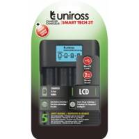 Chargeur Smart Tech LCD, Pour 1 à 4 Piles Lithium 18650 & Ni-MH 1.2V AA AAA - UNIROSS