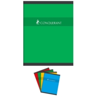 Cahier de Devoirs 17x22cm 96p 70g Grands Carreaux Agrafées coloris aléatoires - Conquérant
