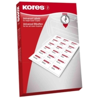 Etiquettes universelles 70 x 37 mm blanc 2400 sur 100F - Kores