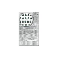 Lettres et Chiffres Transferts (1 Feuille) DD59F 3 mm Noir - APLI-AGIPA