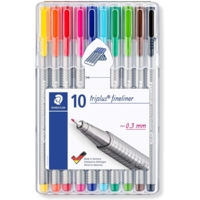 Fineliner triplus BRILLIANT COLOURS, étui de 10 - STAEDTLER