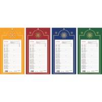 Calendrier mural mensuel 16 x 33 cm 12 Feuilles coloris aléatoire - LECAS