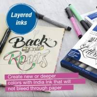 Etui de 8 Feutres Pitt Artist Pen Letterage manuel India Ink Nuance de Rose - FABER-CASTELL