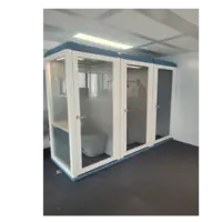 Cabine individuelle Micro office Silent Lab OPERA bleue - Vitre Gauche