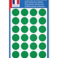 Sachet de 168 étiquettes Gommettes de signalisation Rondes 15 mm Vert - Apli-Agipa