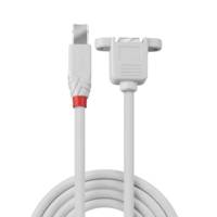 Rallonge USB 2.0 type B/B, gris clair, 0.5m - LINDY