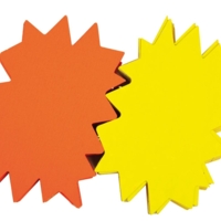 Paquet de 10 cartons affichage magasin Etoile 48x64 cm Fluo - Apli-Agipa