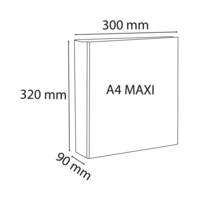 Classeur PP personnalisable Kreacover - 4 anneaux en D 60mm - A4 maxi - Blanc - EXACOMPTA