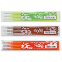 Lot de 3 sets de 3 recharges couleurs vert pomme, marron, orange - PILOT