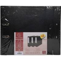 Jeu de 3 classeurs à levier Premium, A4, 80 mm, noir - EXACOMPTA