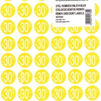 Pochette de 192 pastilles remises -30 % Diam 24 mm Jaune - Apli-Agipa