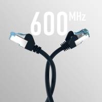 Câble réseau CAT. 7 jusqu'à 10 Gbit - Câble LAN 0,25 m S/FTP PIMF - Noir - EFB