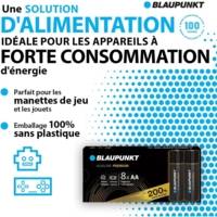 Paquet de 8 piles AA alcalines PREMIUM - BLAUPUNKT