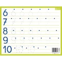 Ardoise rigide effaçable à sec "Chiffres" 21 x 26,5 cm - BOUCHUT