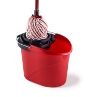 Seau Essoreur Supermocio pour Balai à Franges Rouge - VILEDA