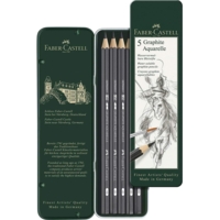 Étui de 5 crayons Graphite Aquarelle HB, 2B, 4B, 6B et 8B - Faber-Castell
