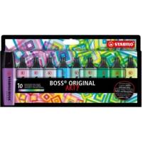 Etui carton de 10 Surligneurs BOSS ORIGINAL ARTY - couleurs froides - STABILO