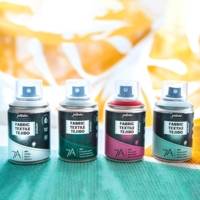 Peinture en Spray 7A - 100ml Spécial Textiles Naturels et Synthétiques VERT - PÉBÉO