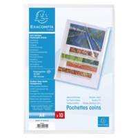 Paquet de 10 Pochettes coins A4 PP 0,12 mm Transparent lisse - EXACOMPTA