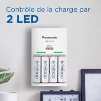 Eneloop Chargeur Basic Charger BQ-CC51 avec 4xAAA 800mAh - PANASONIC