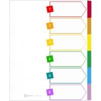 Intercalaires en carte + mylar A4+, touches assorties 6 touches neutres - AVERY ZWECKFORM