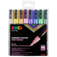 Lot de 8 marqueurs PC3M pointe conique fine couleurs pastel assorties - Uni-ball