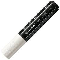 Marqueur pointe large FREE acrylic T800C 4-10mm blanc - STABILO