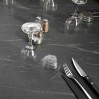 Table pied noir 70x70cm calypso chants laiton - intérieur - RestooTab