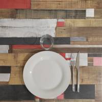 Table pied blanc Ø70cm redden wood - intérieur - RestooTab