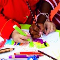 Crayon WOODY 3 en 1 Extra large rose foncé - STABILO